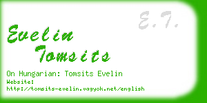 evelin tomsits business card